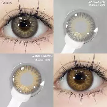 FUNSACHY Цветные контактные линзы для глаз 2 шт. Голубые глаза Цветные линзы Красивые годовые линзы для учеников Корейские линзы Высококачественные линзы