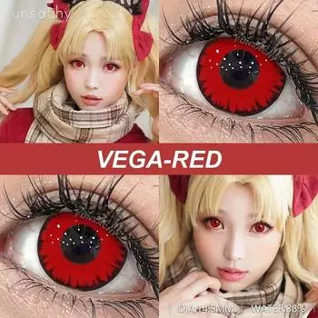 FUNSACHY Хэллоуин Косплей Черные Контактные Линзы Аниме Дракон Ролевые Линзы Красота Цвет Косметика Большие Глаза Зрачки для Глаз