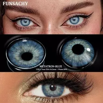 Funsachy модные линзы цветные контактные линзы 2 шт. для глаз голубые глаза контактные линзы Natrual colorcon контактные линзы