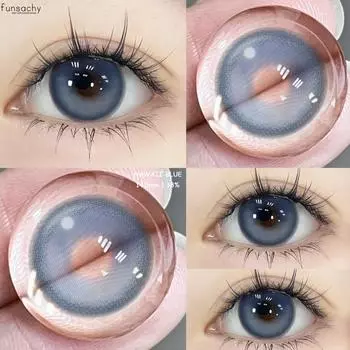 FUNSACHY НОВЫЕ контактные линзы 2 шт. Натуральные корейские контактные линзы для глаз Косметические цветные контактные линзы для макияжа Черный Серый Красота Зрачок Коричневые разноцветные глаза