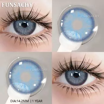 FUNSACHY НОВЫЕ линзы голубого цвета для глаз 1 пара зеленых зрачков для глаз натуральные модные линзы y2k корейский стиль линзы для глаз Colorcon