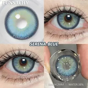 Funsachy Новое поступление SERENA синие цветные контактные линзы мягкие контактные линзы для глаз натуральные 1 пара зрачок косметические