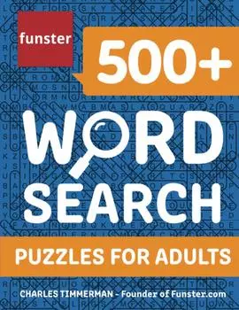Funster Word Search Puzzles для поиска слов Книга для взрослых с огромным запасом головоломок 500+ взрослых