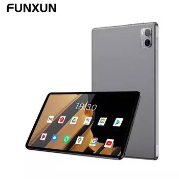 FUNXUN 10,4 дюймов Планшет 8 + 128 ГБ Большой экран 2000*1200 ПК Android 12 Клавиатура SIM-карта Курс WIFI COD nline 8GB+128GB серебряный