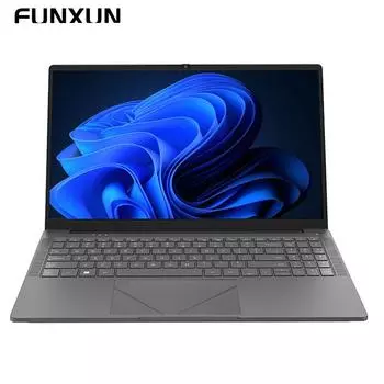 FUNXUN блокирует отпечатки пальцев Windows 11 pro, ноутбук Intel N95, 16 ГБ ОЗУ, двойной Wi-Fi, 2,4 ГБ/5,0 ГБ, RJ45, ноутбук