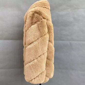 Fur coat autumn and winter new fur coat women s medium and long imitation rabbit warm coat S серый