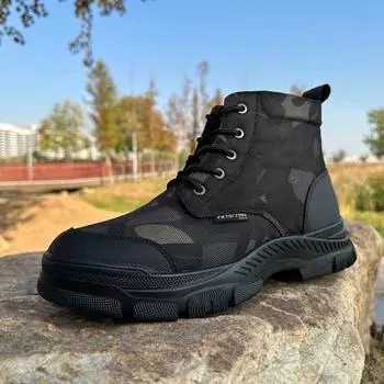 Fur integrated wool boots Snow boots Winter cold and warm thickened wool shoes Outdoor cold cloth cotton shoes 38 чёрный