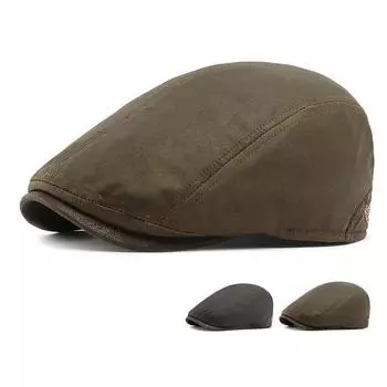Фуражка мужская осенне-зимняя бархатная теплая берет британская винтажная кепка прогрессивная кепка чёрный