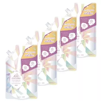 Furfa Кондиционер для белья Kokoro Peaceful Bouquet Аромат Сменный блок, набор из 4 шт. (800мл)