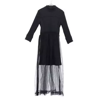 furfur Long sleeve docking one piece F black Women Used