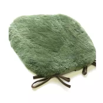 FURFURMOUTON Овчина примерно 40 x Подкова Большой ворс Высокий уретан с подушкой сиденья для стульев Подушка, 43 см, Форма, Размер, 25 мм, Плотность,