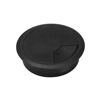 Фурнитура для домашнего офисного стола, заглушка для отверстия для кабелей, крышка для отверстия для кабелей, стойка для хранения проводов Black 1Pcs