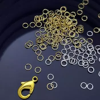 Фурнитура одинарные кольца ювелирные изделия открытый соединитель для прыжков золотое, серебристое бронзовое покрытие оптовая продажа 4-10 мм 4mm серебряный