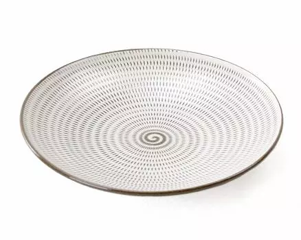 Furniture Village in Kurando Kiln Koishiwara Ware Tobikanna Flat Plate 1 A plate with a simple A elegant gift for any Japanese tableware (Made Japan)