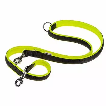 Furplast Made in Italy by ferplast ERGO FLUO MATIC leash 2 dogs Neon yellow Dog leash Telescopic leash Walking goods Walking supplies Going out