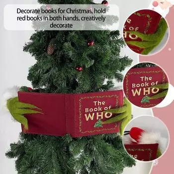 Furry Green Arms Fun Tree Top Style Christmas Green Hands