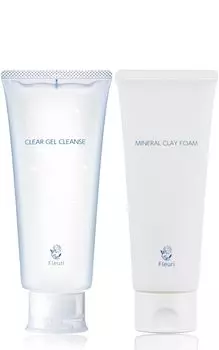 Fururi Clear Gel Cleanse Mineral Clay Foam Set Очищающий набор для умывания лица Уход за порами