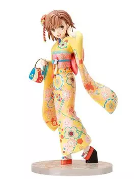 Furyu A Certain Scientific Railgun T Misaka Mikoto Furisode scale PVC painted finished product figure 1/7 AMU-FNX259 жёлтый