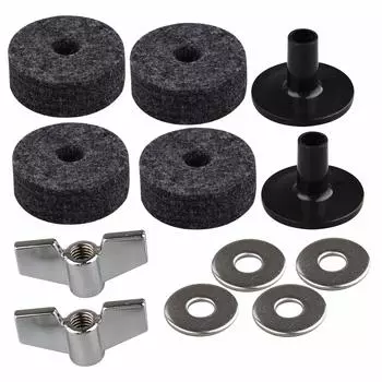 FUSD cymbal felt cymbal sleeve wing nut cymbal washer 12 pieces cymbal stand replacement for drum set percussion accessories