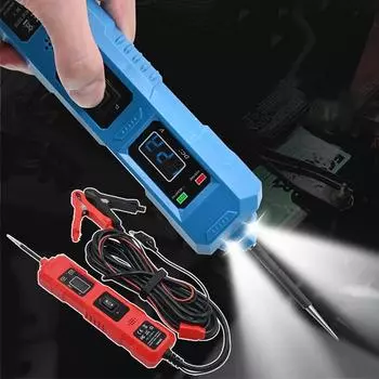 Fuse Tester Automotive Car Fuse Tester 36 Volt Test Light Electrical System Tools Multifunctional Automotive Short Circuit синий