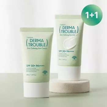 Fushidine Derma Trouble Zinc Успокаивающий солнцезащитный крем 50 мл 1+1 план