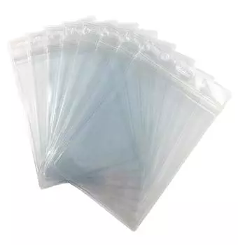 Fushing 100 шт. прозрачный именной жетон удостоверение личности водонепроницаемый чехол пластиковый вертикальный держатель, набор, (127,3см) [Элемент] чистый