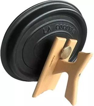 Futamotti Staub Vermicle Futamotti Держатель крышки Варежка Прихватка Подставка для крышки Держатель крышки Подставка для крышки Staub Vermicle Компактная конфорка Овальная конфорка чёрный