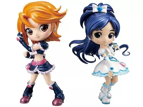Futari wa PreCure Q posket CureBlack+CureWhite Жемчужный цвет Версия. Набор из 2 типов Cure Black/Cure White