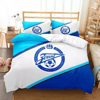 Футбол Арт Футбол Постельное белье Комплект постельного белья King Queen Double Full Twin Single Size Saint Petersburg zenit fc Комплект постельного белья 140x210cm