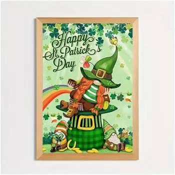 Футбол DIY Алмазная картина St. День Святого Патрика Набор для вышивки крестом Мозаика Искусство Алмазная картина Полный круг/Квадратный алмаз Украшение дома Round 30x40cm