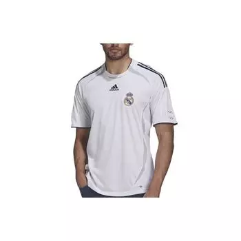 Футбольная форма Adidas Real Madrid с коротким рукавом, мужские топы, белые H18498 XL