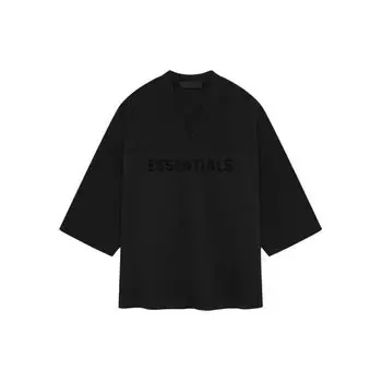 Футбольная футболка Fear of God Essentials Heavy Jersey, темно-черная мужская футболка 125SP244104F M