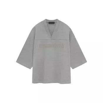 Футбольная футболка Fear of God Essentials Dark Heather Oatmeal, мужские топы, серая 125SP244103F S