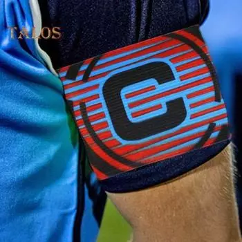 Футбольная капитанская повязка на руку, регулируемая эластичная нейлоновая повязка для юношества и взрослых игроков, футбол, регби, баскетбол, спортивная повязка на руку красный