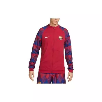 Футбольная куртка Nike FC Barcelona Color Block Knit, мужские куртки Noble-Red FB3043-620 L