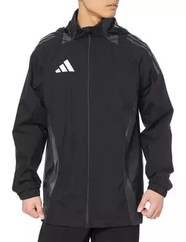 Футбольная куртка Tiro 24 Competition All Weather Jacket HBP45 Dark Gray [Adidas] Мужская черная/командная (IJ8343) Ж/М