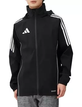 Футбольная куртка Tiro 24 Rain Jacket HAR66 [Adidas] мужская черная/белая (IJ7390) J/2XL