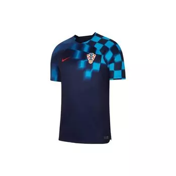Футбольная майка Nike Croatia 2022/23 Stadium Away Dri-FIT, черненая синяя/красная мужская уличная одежда DN0683-498 XL