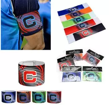 Футбольная повязка капитана, эластичная регулируемая повязка на руку, лидер футбольных соревнований красный