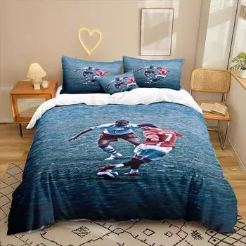 Футбольная серия 3D цифровая печать комплект постельного белья из трех предметов простыня пододеяльник 90 * 200 two-piece set