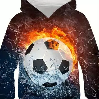Футбольная серия 3D принт мальчики повседневный пуловер с длинным рукавом толстовки мальчики свитшот для весны и осени дети толстовки топы для активного отдыха 100