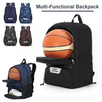 Футбольная сумка с отделением для обуви, водонепроницаемая спортивная сумка большой вместимости, регулируемые плечевые ремни светло-синий