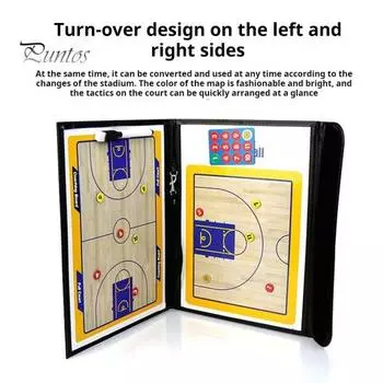 Футбольная тактическая доска, магнитный тренерский планшет, складная стратегическая доска с маркерами, чехол из искусственной кожи для тренировок и игровых дней Football