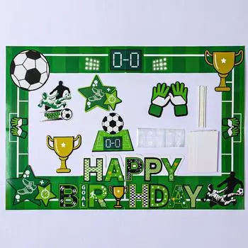 Футбольная тема фоторамка украшения на день рождения мальчиков Happy Football Birthday Party Photo Booth реквизит футбольный день рождения декор