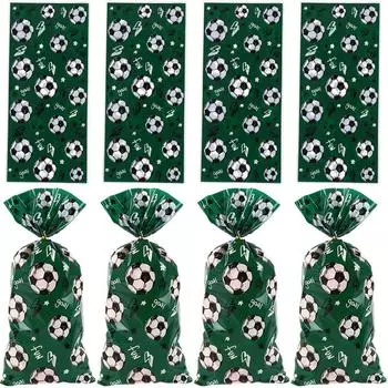 Футбольная тематика дня рождения крафт-бумага конфетный пакет прозрачный детский подарочный пакет One Size