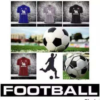 Футбольная тренировочная майка Таиланда, повседневная, с принтом CHEER, быстросохнущая, с круглым вырезом, полиэстер, с коротким рукавом, с логотипом льва, спортивная, для активного отдыха S