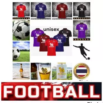 Футбольная тренировочная майка Таиланда, повседневная, с принтом CHEER, быстросохнущая, поло, полиэстер, короткий рукав, униформа, логотип льва, спорт, отдых на природе S