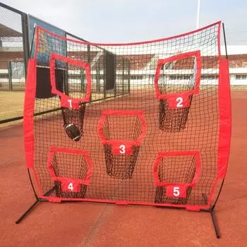 Футбольная тренировочная сетка для метания футбольных ворот размером 7x7 футов с 5 мишенями для защитников