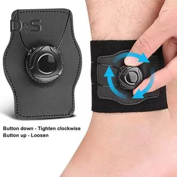 Футбольная защита голени с ручкой, регулируемая компрессионная поддержка голеностопа, футбольная повязка на голень, фиксированный ремень для бега, баскетбола чёрный