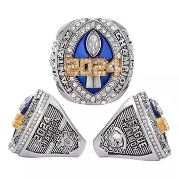 Футбольное чемпионское кольцо с двойным покрытием из кубического циркония, ожерелье, браслет, кулон, трофей победителя футбольной лиги, наградное кольцо 14cm A